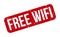 Free Wifi Rubber Stamp. Red Free Wifi Rubber Grunge Stamp Seal Vector Illustration - Vector