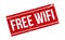 Free Wifi Rubber Stamp. Red Free Wifi Rubber Grunge Stamp Seal Vector Illustration - Vector