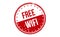 Free Wifi Rubber Stamp. Red Free Wifi Rubber Grunge Stamp Seal Vector Illustration - Vector