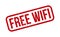 Free Wifi Rubber Stamp. Red Free Wifi Rubber Grunge Stamp Seal Vector Illustration - Vector