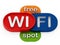 Free WiFi spot badge