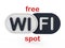 Free WiFi spot badge