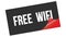 FREE  WIFI text on black red sticker stamp