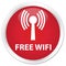 Free wifi (wlan network) premium red round button