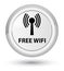 Free wifi (wlan network) prime white round button