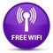 Free wifi (wlan network) special purple round button