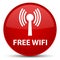 Free wifi (wlan network) special red round button