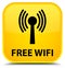 Free wifi (wlan network) special yellow square button