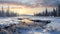 Free Winter Landscape Wallpaper: Martin Rak Style With Realistic And Tender Nature Depiction
