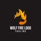 Free wolf fire logo vector