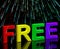 Free Word And Fireworks Showing Freebie and Promo