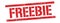 FREEBIE text on red vintage lines stamp