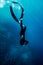 Freediver swim in the sea