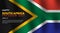 Freedom day of South Africa Background with realistic waving flag