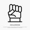 Freedom, Hand, Human, Power, Strength Line Icon Vector