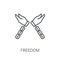 Freedom icon. Trendy Freedom logo concept on white background fr