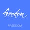 Freedom lettering template