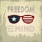 Freedom in my mind concept for Independence Day