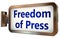 Freedom Of Press on billboard background