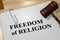 FREEDOM of RELIGION concept