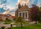 Freedom square and St. Michael chapel in center of Kosice, Slovakia