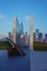Freedom Tower seen behind â€œEmpty Sky,â€ the official New Jersey memorial to the stateâ€™s victims of the 9/11 terror attack