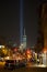 Freedom Tower and Tribute Lights Seen in West Village