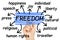 Freedom Word Cloud tag cloud isolated