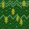 Freehand Christmas winter mountain drawing seamless pattern