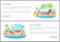 Freelance Distant Work Pages Vector Illustration