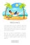 Freelance Web Poster with Text Man Lying Hammock