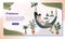 Freelancer working from home, man in hammock with laptop, vector illustration