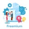 Freemium flat vector illustration