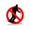 Freeride is not allowed. Prohibiting symbol