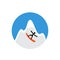 Freeride, snowboarder and snowy mountain , vector