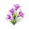 Freesia 3d Icon: Cartoon Clay Material With Nintendo Isometric Spot Light