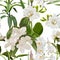 Freesia, orchids, Hortensia flowers pattern. Seamless spring pattern. White flowers.