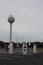 Freestanding Electric Vehicle Charging Stations and Water Tower Near Ohio Turnpike
