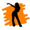 Freestyle dancer silhouette hip hop or breakdancing female illustration