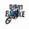 Freestyle motocriss  character masctot dirtbike colored illustration