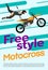 Freestyle motocross poster vector template