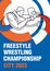 Freestyle Wrestling Championship. Sports poster