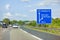 Freeway road sign on Autobahn A81, Boeblingen / Sindelfingen