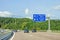 Freeway road sign on Autobahn A81, Ehningen / Boblingen-Hulb