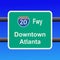 Freeway to Atlanta sign