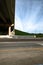 Freeway underpass with the Texas sky