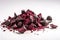 Freeze Dried Beets On White Background. Generative AI