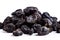 Freeze Dried Prunes On White Background. Generative AI