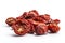 Freeze Dried Tomatoes On White Background. Generative AI