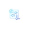 Freeze drying fish gradient linear vector icon